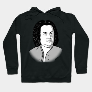 Johann Sebastian Bach in cartoon style Hoodie